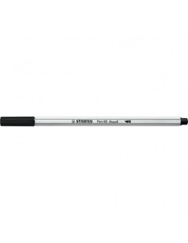 Pennarello Stabilo Pen 68 brush - punta a pennello - M 1 mm nero 568/46