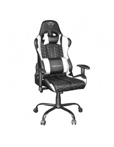 Poltrona da gaming Trust Resto Chair GXT 708W nero con finiture bianche 24434