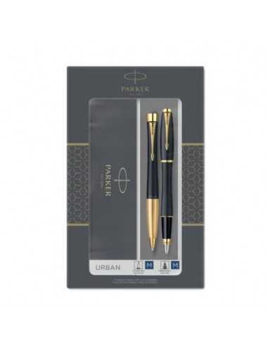 Gift set Duo Parker - Penna a sfera a scatto Jotter M Stainless Steel CT + Stilografica M - 2093258