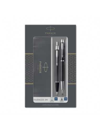 Gift set Duo Parker - Penna a sfera IM Black CT + Stilografica M nero/argento 2093215