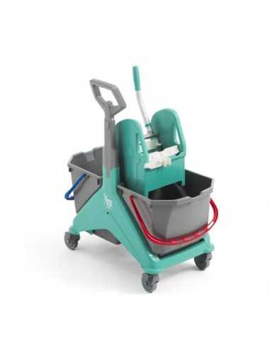 Carrello per pulizie TTS Nickita Tec - 25 + 25 Lt - verde 00006161VE