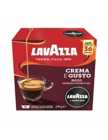 Caffè in cialde Lavazza Astuccio 36 capsule A Modo Mio Crema&Gusto Ricco 8274