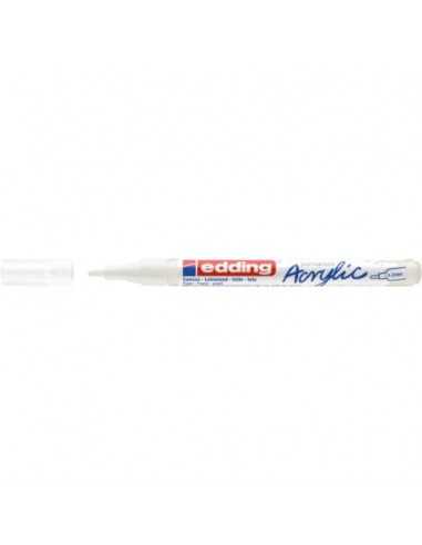 Marcatore acrilico Edding 5300 - punta tonda 1-2 mm tratto fine - bianco-traffico - 4-5300922