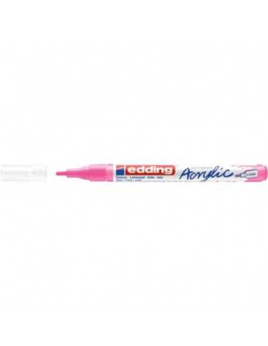 Marcatore acrilico Edding 5300 - punta tonda 1-2 mm tratto fine - rosa fluo - 4-5300069