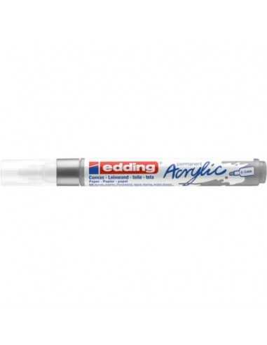 Marcatore acrilico Edding 5100 - punta tonda 2-3 mm tratto medio - argento - 4-5100923