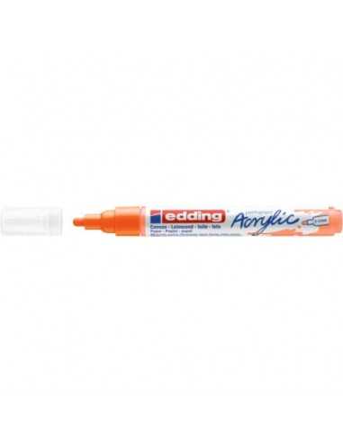 Marcatore acrilico Edding 5100 - punta tonda 2-3 mm tratto medio - arancio-fluo - 4-5100066