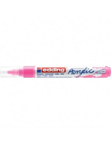 Marcatore acrilico Edding 5100 - punta tonda 2-3 mm tratto medio - rosa-fluo - 4-5100069