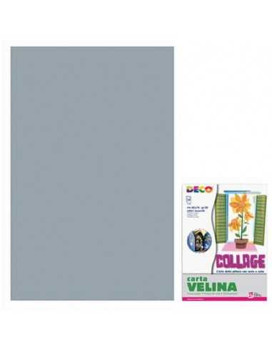 Carta velina 50x76 cm - busta 24 fogli - 20 g/m² Deco argento 05323