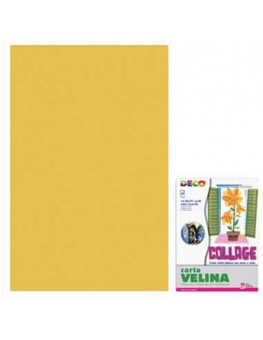 Carta velina 50x76 cm - busta 24 fogli - 20 g/m² Deco oro 05322