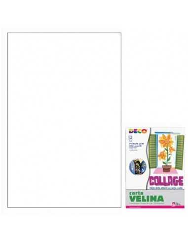 Carta velina 50x76 cm - busta 24 fogli - 20 g/m² Deco bianco 05310