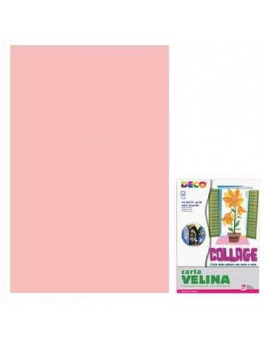 Carta velina 50x76 cm - busta 24 fogli - 20 g/m² Deco rosa 05314