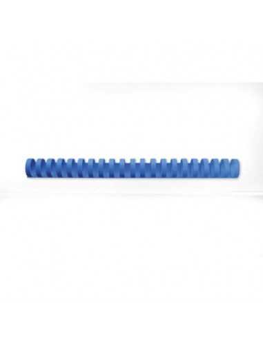 Dorsi plastici CombBind a 21 anelli - 22 mm A4 - fino a 195 fogli - conf da 100 dorsi GBC blu - 4028622