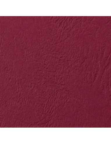 Copertine per rilegatura GBC Leathergrain in cartoncino goffrato A4 rosso scuro - conf. 100 pezzi - CE040030