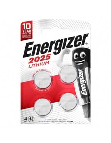 Batterie al litio a bottone Lithium BP4 3V Conf. 4 pz rossa Energizer CR2025 E300849100