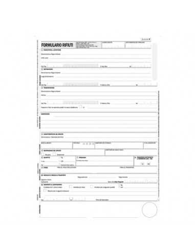 EC Formulario di identificazione rifiuti trasportati 4 copie autoricalcanti - conf. 250 fogli - 12x24 cm data ufficio