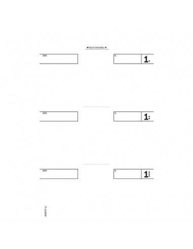 Comande a 3 tagliandi - blocco di 25/25 copie autoricalcanti data ufficio 16