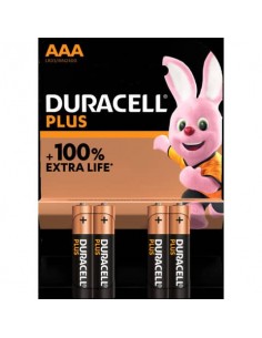 Batterie alcaline Duracell Plus100 Ministilo AAA - MN2400 mAh - blister da 4 - DU0201