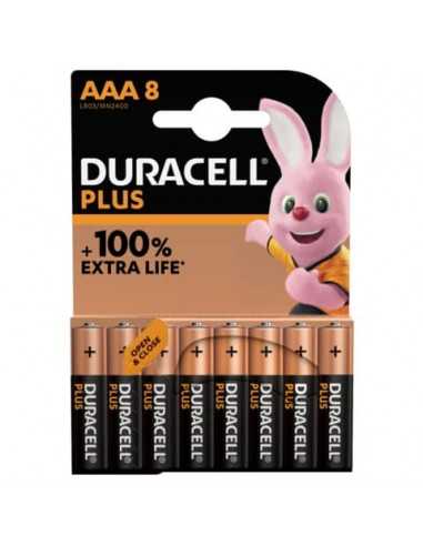 Batterie alcaline Duracell Plus100 Ministilo AAA - MN2400 mAh - blister da 8 - DU0211