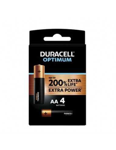 Batterie alcaline Duracell Optimum Stilo AA - MN1500 mAh - blister da 4 - DU0030-05000394139183