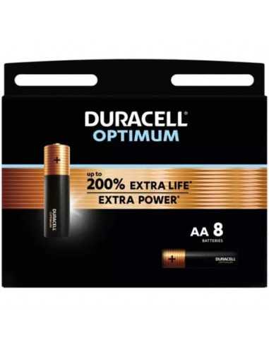 Batterie alcaline Duracell Optimum Stilo AA - MN1500 mAh - blister da 8 - DU0035-05000394137691