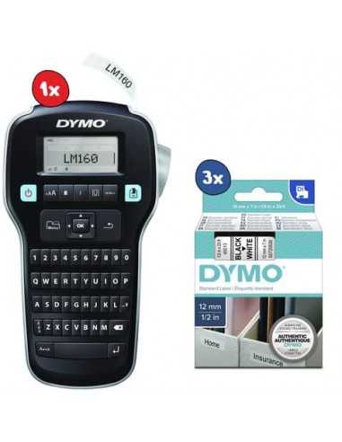 Etichettatrice portatile Dymo Label Manager 160 + 3 nastri D1 12 mm x 7 m nero/bianco - 2142267