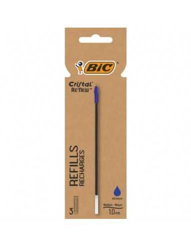 Refill Bic Cristal Re'New - conf. 3 pezzi BIC blu 503838