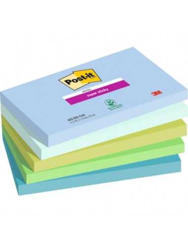 Foglietti Post-it® Super Sticky Oasis - conf. 5 blocchetti da 90 ff 76x127 mm - 655-5SS-OAS