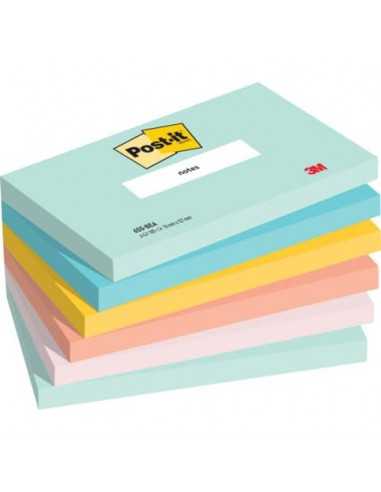 Foglietti riposizionabili Post-it® Beachside - conf. 6 blocchetti da 100 ff 76x127 mm - 655-6-BEA