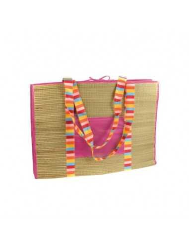 Borsa da spiaggia con tasca esterna 45x34x7 cm - fuxia 5400717