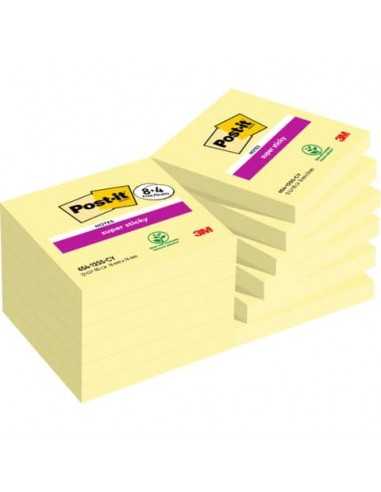 Value pack 8+4 Post-it®Canary Super Sticky 654 giallo - 76x76 mm - 7100259453