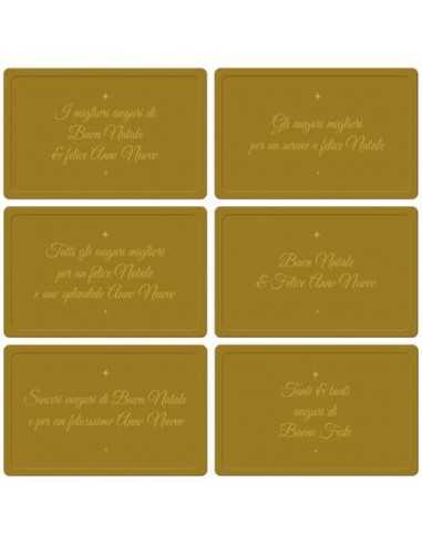 Biglietti Natalizi in vassoio - 9x14 cm - conf. 6 pezzi Biembi oro BBE202C75