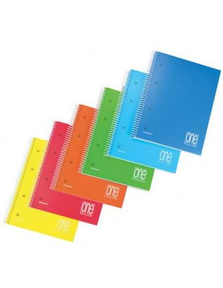 Quaderno spirlato Maxi One Color copertina in PPL - 80+1 ff One Color quadretto 4M - 2934