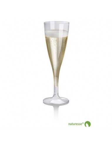 Bicchiere champagne trasparente Scatolificio del Garda - capienza 100 ml 183x60 mm - Ø 55 mm - conf. 27 pz 15717