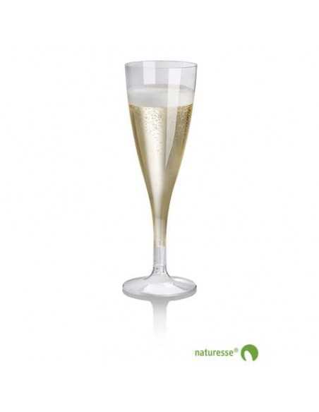 Bicchiere champagne trasparente Scatolificio del Garda - capienza 100 ml 183x60 mm - Ø 55 mm - conf. 27 pz 15717