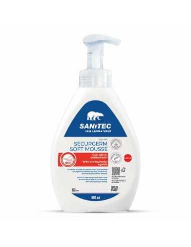 Soft mousse di sapone per mani igienizzante con agenti antibatterici Securgerm Sanitec 600 ml - 1029