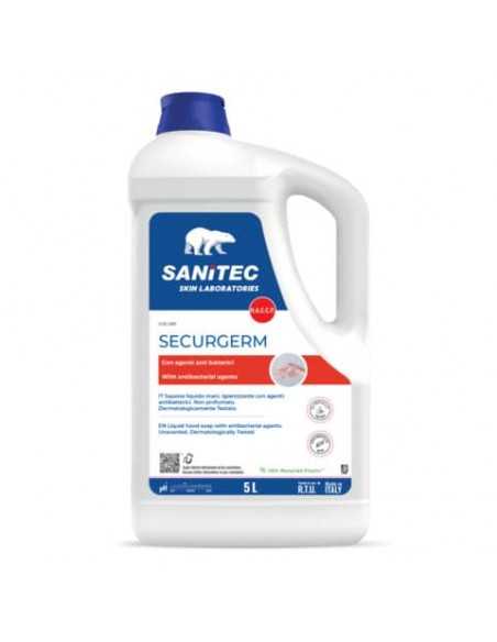 Sapone Liquido mani non profumato con 2 agenti antibatterici H.a.c.c.p. Securgerm Sanitec 5 L / 5 kg - 1031