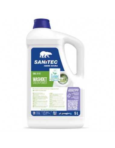 Detergente completo enzimatico per il lavaggio dei tessuti Green Power Washdet Sanitec 5 L / 5