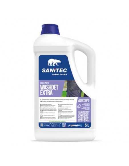 Detergente super sgrassante completo enzimatico per il lavaggio dei tessuti Washdet Extra Sanitec 5 L / 5