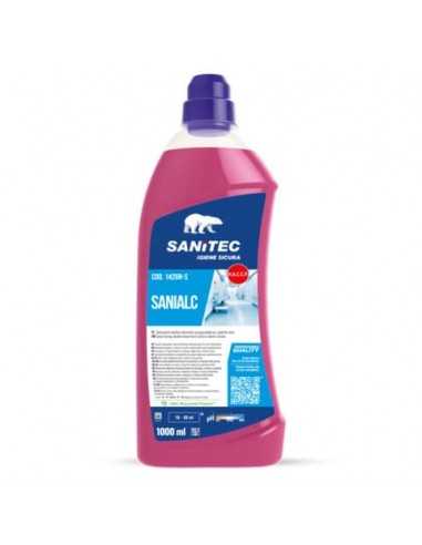 Detergente alcolico solventato asciugarapido Sanitec Sanialc con floralcool e antibatterico - 1000 ml