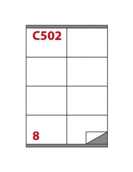 Etichette bianche Copiatabu C502 laser/inkjet 8 et./foglio - conf. 100 ff Markin 105x72 mm - X210C502