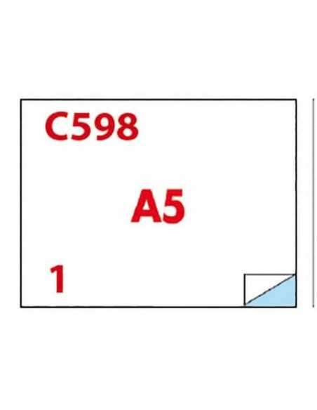 Etichette bianche Copiatabu C598 laser/inkjet 2 et./foglio - conf. 100 ff Markin 210x148