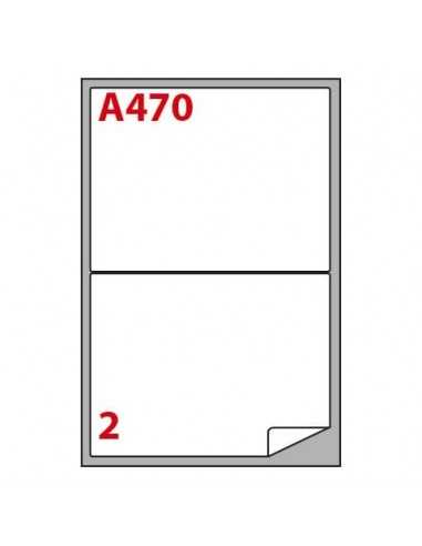 Etichette bianche Copiatabu A410 Laser/Inkjet - 2 et./foglio - conf. 100 fogli Markin 199