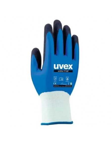 Guanti protettivi antiscivolo Unilite 7710 F nylon - superfici oleose o bagnate Uvex blu TG. 7 60278.7/11