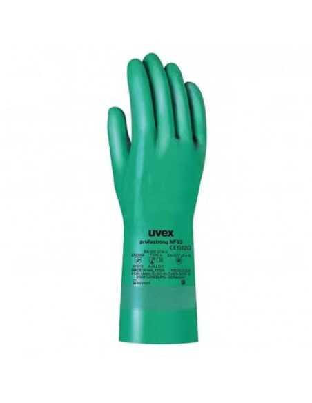 Guanti protettivi PROFASTRONG NF33 - rischi chimici Uvex verde TG. 7 - 6012201