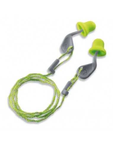 Tappi auricolari monouso xact-fit con cavità per pollice Uvex - lime Conf 50 paia - 2124001