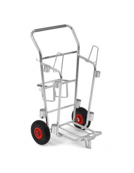 Carrello per nettezza urbana - 77x68x114 cm TTS metallo zincato 00004080