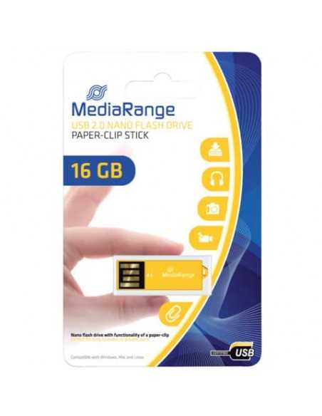 Chiavetta USB 2.0 nano - 16 Gb Media Range giallo MR976