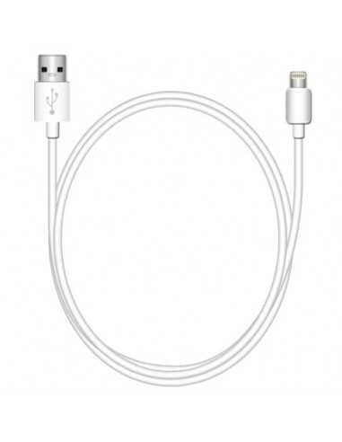 Cavo di ricarica e sincronizzazione USB 2.0 Lightning 1 mt Media Range bianco MRCS178