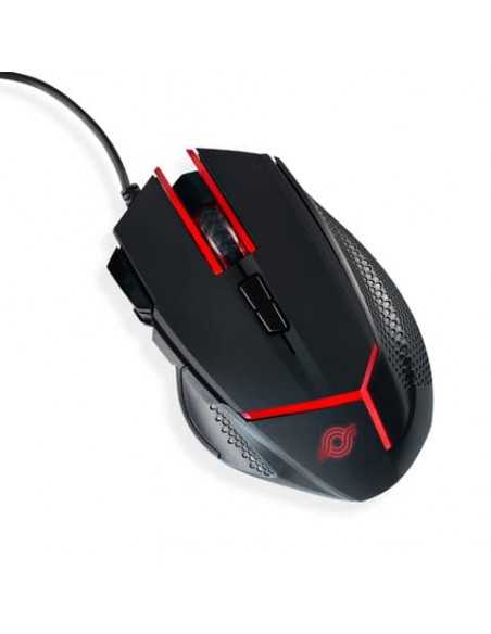 Mouse ottico con cavo da gaming 9 pulsanti - retroilluminazione rossa Media Range nero - MRGS200