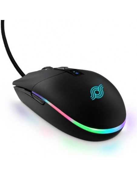 Mouse ottico con cavo da gaming 6 pulsanti - retroilluminazione RGB in 10 colori Media Range nero - MRGS202